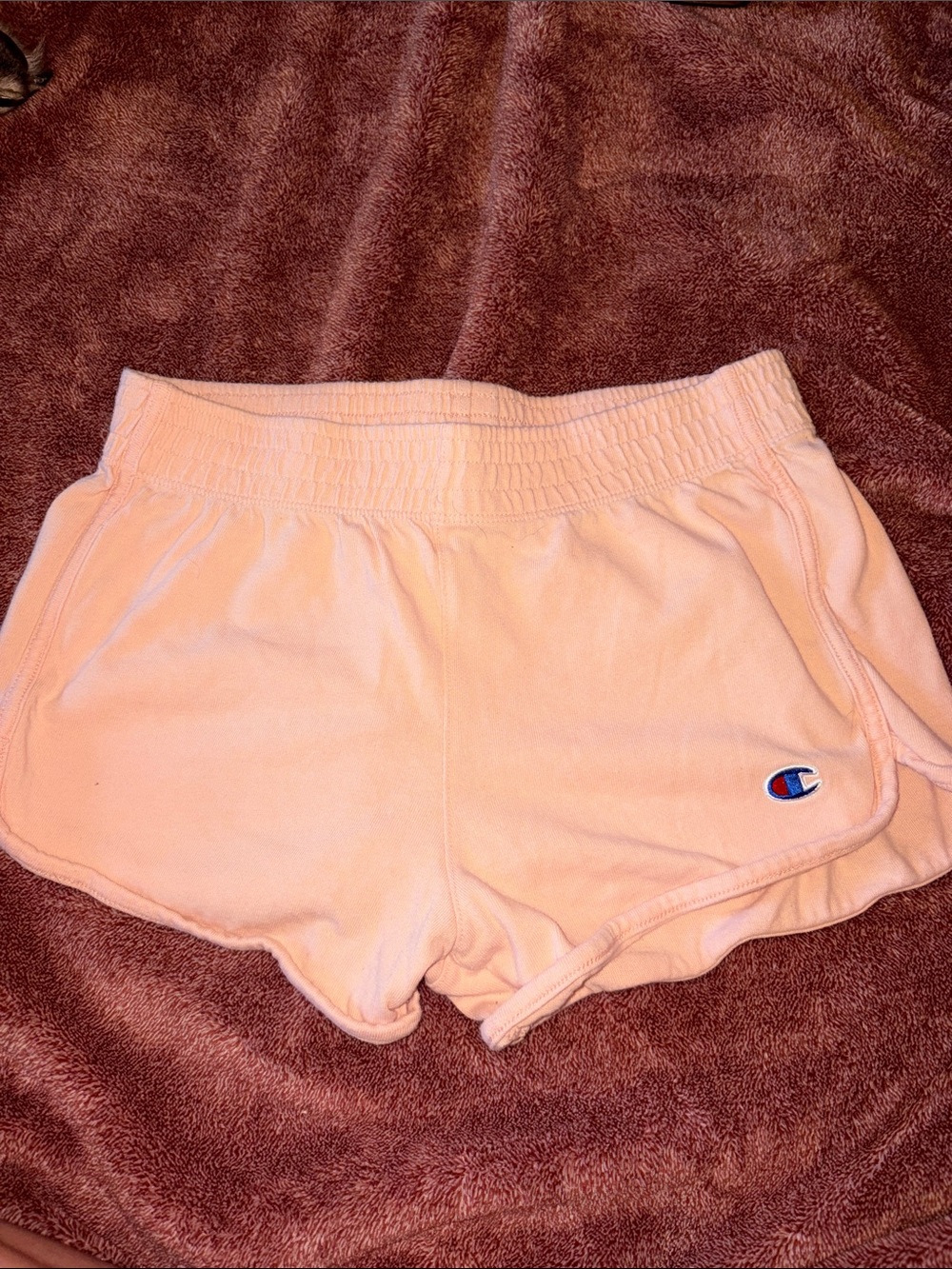 Champion Light Pink Athletic Shorts with Logo